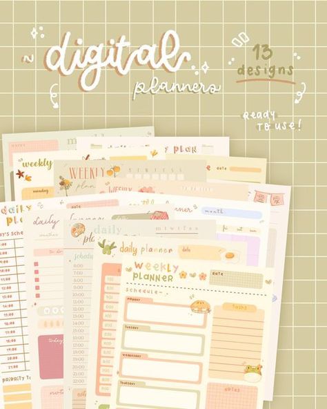 Cute Journal Template Aesthetic, Cute Document Design, Cute Journal Template, Digital Journal Aesthetic Template, Good Note Templates, Digital Products Ideas, Digital Notes Ideas, Aesthetic Shopping List, Notebook Planner Ideas