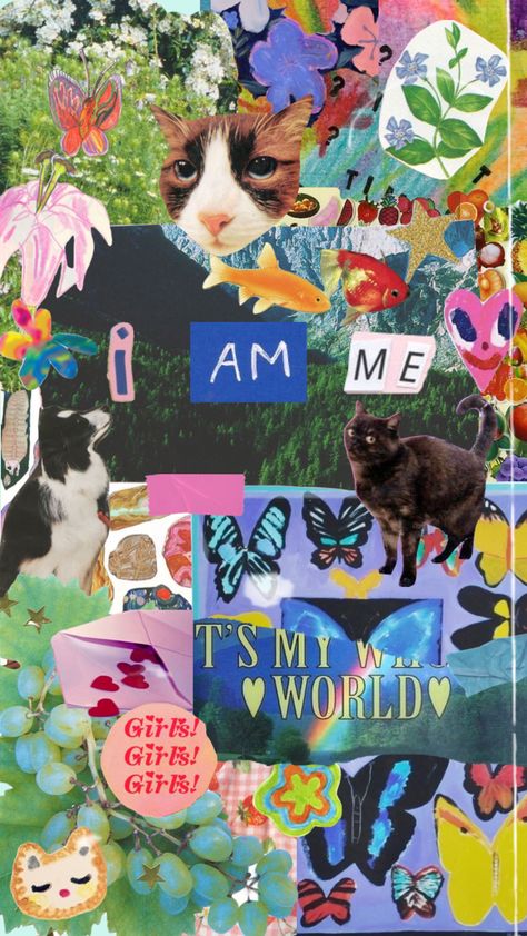 #magazine#cutout#cats#dog#nature#art#collage#retro#vintage Magazine Cutout Art, Magazine Collage Ideas, Magazine Cutout Collage, Self Collage, Word Collage Art, Magazine Collage Art, Magazine Collages, Work Wallpaper, Magazine Cutouts