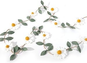 Wool Felt Daisy Chain Banner/Garland - Daisy 1st Birthday Decorations,Daisy Themed Party Decorations,Nursery/Wedding Decoration,White Wool Felt Daisy Green Leaf Garland Daisy Themed Party, Daisy 1st Birthday, Felt Daisy, Daisy Decorations, Wildflower Decor, Nursery Wedding, Daisy Party, Banner Garland, Outer Space Birthday