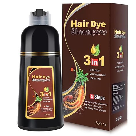 Bablabear MEIDU Brown Hair Color Shampoo for Women and Men,Instant Hair Dye Shampoo for Gray Hair Coverage, Herbal Ingredients, 3 in 1-100% Grey Coverage(17.6 Fl oz) Chestnut Brown Hair Dye, Dark Brown Hair Dye, Herbal Hair Dye, Black Hair Shampoo, Chestnut Brown Hair, Shampoo Natural, Shampoo For Gray Hair, Hair Dye Shampoo, Grey Hair Coverage