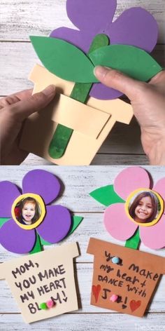 Craft Mothers Day, Crafts Toddlers, Flower Crafts Kids, Easy Mother's Day Crafts, Diy Mother's Day Crafts, Mother's Day Projects, Mother's Day Activities, Flower Pot Crafts, Spring Crafts For Kids