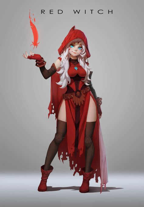 Red Witch, Witch Characters, Witch Design, 캐릭터 드로잉, Witch Art, Female Character Design, 영감을 주는 캐릭터, Character Design References, Art Anime