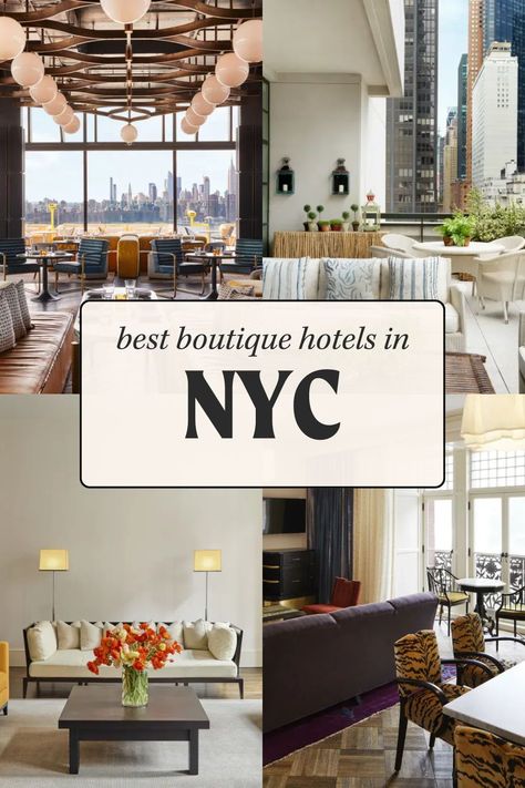 From a tiny West Village gem to a luxe TriBeCa classic, our travel advisors rounded up the best boutique hotels in NYC to help you experience New York in luxury and style. Get inspo from this blog that highlights these boutique hotels, and then connect with us at foratravel.com so we can help you plan and book your NYC trip. We're ready to plan the New York trip of your dreams, and we'd love to help you score amazing hotel perks! Boutique Hotels New York, Hotels In Nyc, Greenwich Hotel, Hotels In New York City, Charming Aesthetic, Soho Hotel, New York City Vacation, Village Hotel, Santorini Hotels