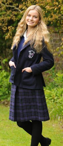 Samantha Davidson, 15, of Dullatur, is a fourth-year pupil at Glasgow Academy. She loves her knee-length school skirt and cannot imagine wearing anything shorter. She said: "My skirt sits on my knee and I think it is just the right length. Any shorter would be inappropriate and you would have to spend all your time pulling it down. School is for learning, it is not a fashion show.  "Our school has a really strict policy on uniforms. Prep School Uniform, Tartan Skirts, School Cosplay, School Uniform Fashion, School Uniform Outfits, School Skirt, Back To School Fashion, School Photo, Tartan Skirt