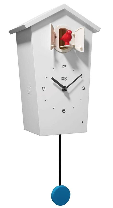 KOOKOO Birdhouse White, Modern Design Cuckoo Clock with 12 Natural Bird Voices or Cuckoo Call #ad Modern Cuckoo Clocks, Golden Oriole, Birds Voice, Clock Sound, Different Birds, Radio Clock, Bedroom Decoration, Sound Design, Clock Design