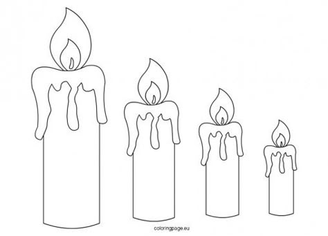 Kids Candle Crafts, Advent Candle Colors, Creation Activities, Candle Template, Royal Icing Templates, Candle Clipart, Christmas Coloring Page, Kids Candles, Diy Spring Crafts