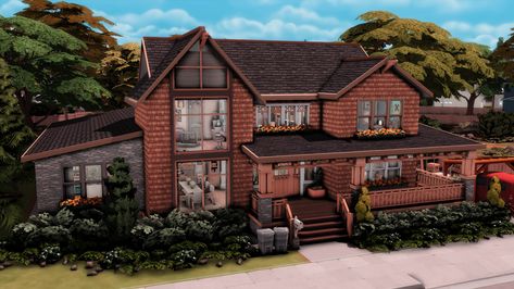 Large family house Sims 4 Large House Layout, Sims Big Family House, Sims4 Big Family House, Sims 4 Large Family Home, Big Family House, Sims 4 Family House, Large Family Home, Family Of 7, Huge Houses