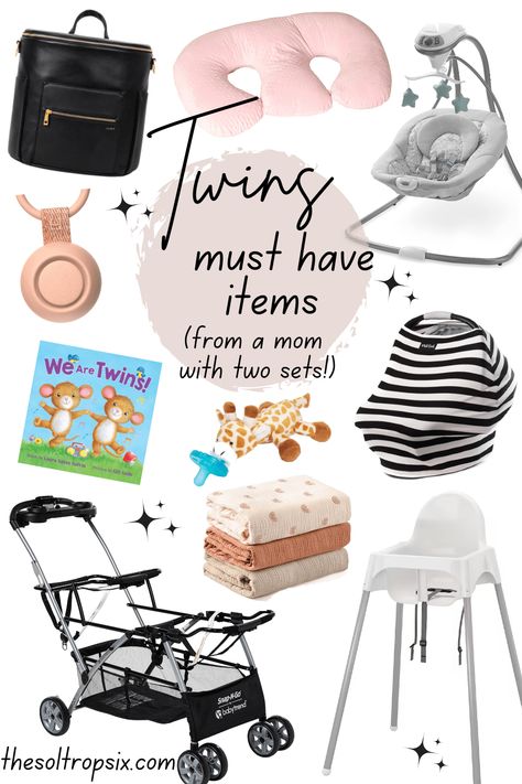 Twin Must Haves...from a mom with two sets of twins - The Soltrop Six Twins Must Haves, Best Twin Products, Twin Baby Must Haves, Twin Must Haves Baby Items, Twin Necessities, Twin Gift Ideas, Twin Must Haves, Twin Essentials, Boy Girl Twins Nursery