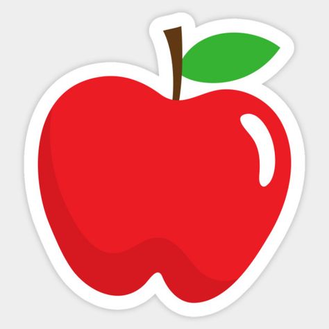 Apple Cartoon, Cartoon Apple, Apple Sticker, Snow White Apple, A Is For Apple, Red Cartoon, Sette Nani, Snow White Birthday, Apple Stickers