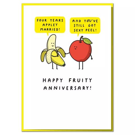 The 16 Best 4th Anniversary Gifts in 2022 4th Wedding Anniversary Gifts For Him, Anniversary Cards Funny, Flower Anniversary, Best Food Gifts, 4th Anniversary Gifts, Anniversary Cards For Wife, 5 Year Anniversary Gift, Funny Anniversary, Happy Anniversary Cards