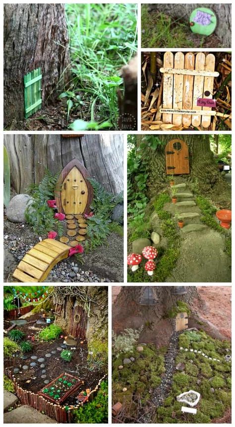 Have you been searching for inspiration for your fairy garden? There are so many fairy garden ideas out there, you will love all of these magical ideas! Gnomes Village Ideas, Ferry Gardens Ideas Diy, Fairy Garden Yard Ideas, Fairy Garden Around Tree Trunk, How To Create A Fairy Garden, Realistic Fairy Garden, Fairy Garden Under Tree Ideas, Ferry Garden Ideas, Fairy Herb Garden Ideas