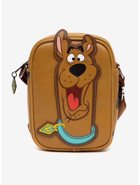 Scooby-Doo! Smiling Face & Spots Crossbody Bag Girls Personalized Gifts, Zip Purse, Anime Merch, Dog Safety, Crossbody Tote Bag, Hanna Barbera, Smiling Face, Leather Collar, Crossbody Tote