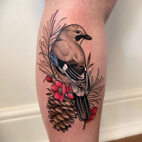 Jay Bird Tattoo, Pixel Tattoo, Eurasian Jay, Jay Bird, Bird Tattoo, Small Tattoos For Guys, Tattoo Cover-up, Cover Up Tattoos, Birds Tattoo