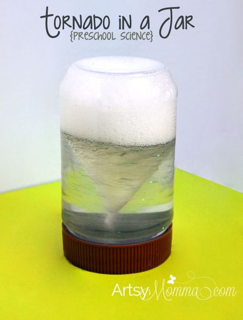 Preschool Science: Tornado in a Jar Experiment #creativepreschoolers (scheduled via http://www.tailwindapp.com?utm_source=pinterest&utm_medium=twpin&utm_content=post450573&utm_campaign=scheduler_attribution) Easy Preschool Science, Tornado In A Jar, Vetenskapliga Experiment, Preschool Weather, Preschool Science Activities, Science Experiments For Preschoolers, Science Crafts, Kid Experiments, Science Activities For Kids