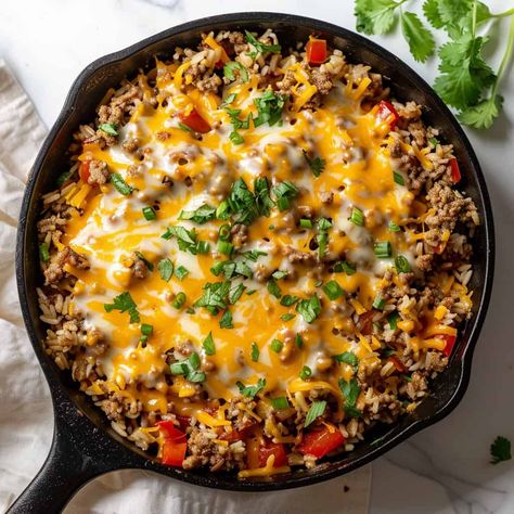 Savor the flavors of a Ground Turkey and Rice Skillet, a perfect blend for a quick, nutritious family meal. Ideal for busy evenings!