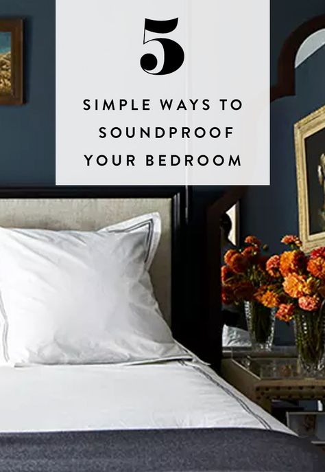 5 Simple Solutions for Soundproofing Your Bedroom  via @PureWow Sound Proofing A Room, Floor To Ceiling Bookshelves, Small Bedroom Remodel, Soundproof Room, Budget Bedroom, Bedroom Remodel, Teenage Bedroom, Spare Bedroom, Simple Bedroom