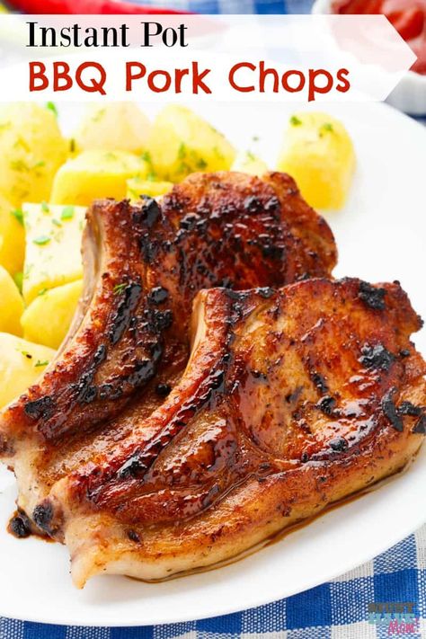 Instant Pot BBQ Pork Chops Recipe - Must Have Mom Instant Pot Pork Chop Recipes, Instant Pot Bbq Pork Chops, Instant Recipe, Bone In Pork Chops, Instant Pot Pork Chops, Bbq Pork Chops, Pork Chop Dinner, Electric Pressure Cooker Recipes, Instant Pot Pork