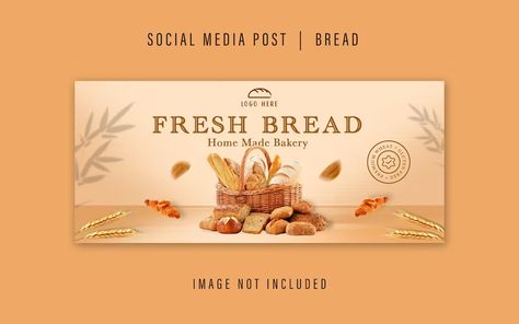 Bread Banner Design, Bakery Banner, Template Facebook, Bread Bakery, Bread Shop, Facebook Cover Design, Bakery Bread, Facebook Cover Photos, Facebook Cover