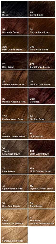 Clairol Hair Color, Clairol Hair, Hair Chart, Hair Dye Shades, Easy Hair Color, Clairol Natural, Clairol Natural Instincts, Hair Color Chart, Brown Blonde Hair