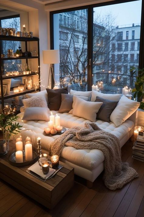 Fireplace Lounge, Christmas Aesthetics, Cozy Spaces, Dream Apartment Decor, Apartment Aesthetic, Living Room Decor Cozy, Cozy Room, Dream Rooms, Decorations Ideas