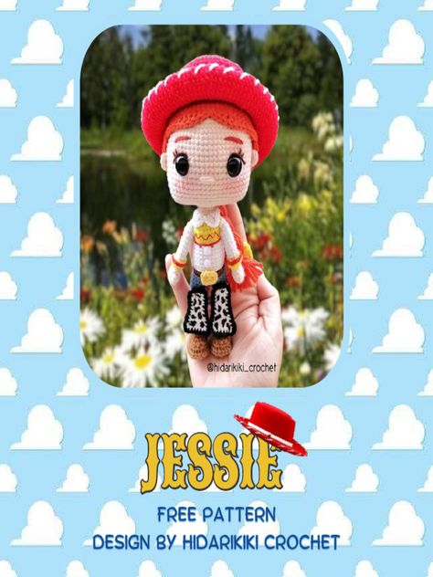 Jesse Toy Story, Rita Repulsa, Jessie Toy Story, Crochet Santa, Florence Nightingale, Cat Amigurumi, Amigurumi Doll Pattern, Crochet Dragon, Free Pdf Pattern