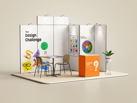 Bryn Wieking on Behance Simple Trade Show Booth Design, Retail Graphic Design, Creative Booth Design Exhibition Stands, Mini Exhibition, Booth Design Exhibition, Creative Booths, Mini Stand, Trade Show Booth Design, Graphic Design Student