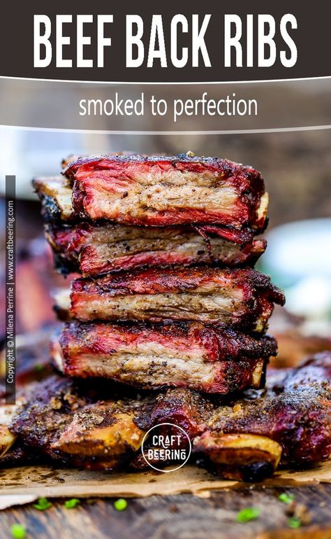 Smoked Beef Back Ribs, Bbq Beef Ribs, Smoked Beef Ribs, Beef Back Ribs, Beef Ribs Recipe, Bbq Recipes Ribs, Rib Sauce, Tender Meat, Barbecue Ribs