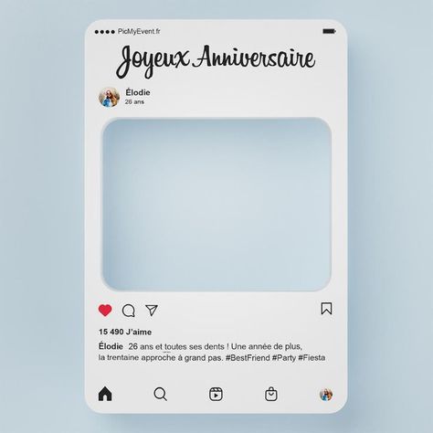 Feed Insta, Instagram Design, Instagram Feed, Photo Booth, Birthday, Instagram, Design