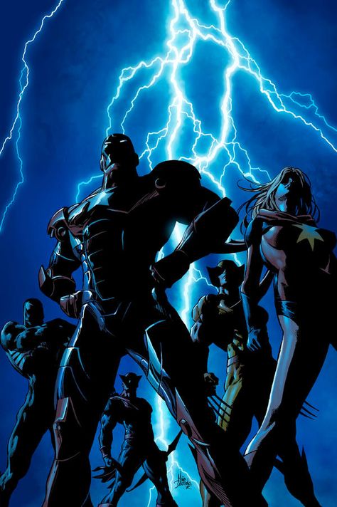 Dark Avengers, Avengers Team, Mike Deodato, Avengers 1, Comics Love, Carol Danvers, Comic Characters, New Avengers, Nick Fury