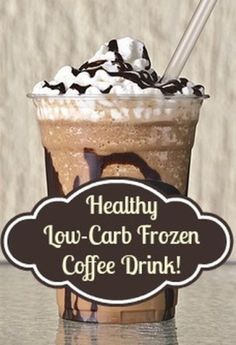 Drink Nonalcoholic, Frozen Coffee Drinks, Frappe Recipe, Low Carb Drinks, Bebidas Do Starbucks, Frozen Coffee, Coffee Ice, Low Carb Diets, Keto Ideas