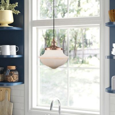 School House Lighting, Classic Lighting, Vintage Bulb, Kitchen Pendants, Dining Nook, Beachcrest Home, Globe Pendant, Globe Lights, Riveting