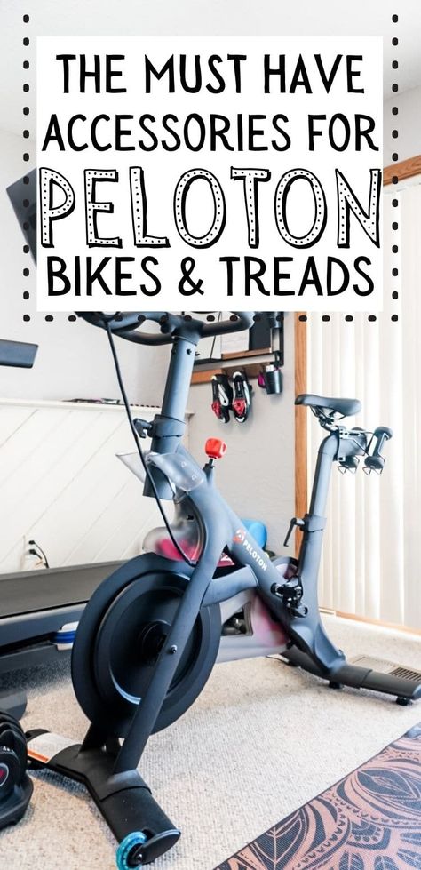 These are the must have accessories you need for your Peloton bike and treadmill! Peleton Cycle, Peloton Workouts, Bowflex Dumbbells, Peloton Accessories, Must Have Accessories, Water Bottle Workout, Family Bike, Strength Training Routine, Peloton Bike