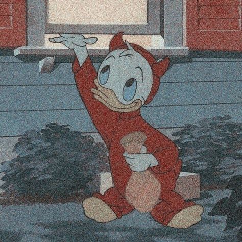 The devil and with Donald Duck 🥺 Red Aesthetic Cartoon, Insta Pfp Aesthetic Cartoon, Cartoon Icons Mood, Cartoon Icons Aesthetic, Aesthetic Humor, Vintage Cartoon Aesthetic, Taustakuva Iphone Disney, Kalle Anka, Filmy Vintage