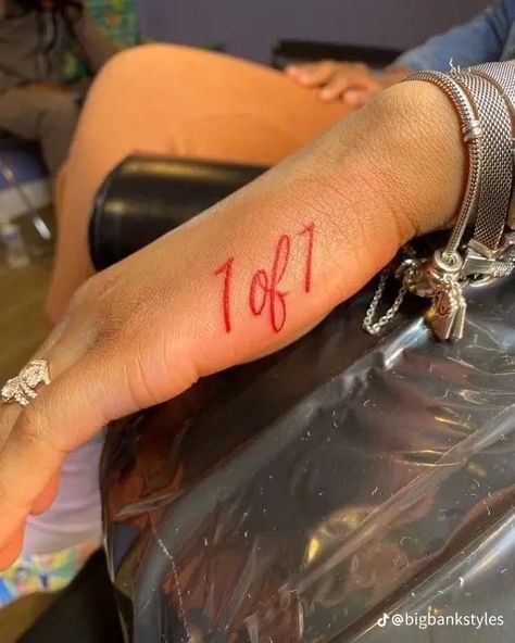 4 4 4 Tattoo, Tattoos With The Letter A, Tatoos Small Hand, Under Cheek Tattoos For Women, Cute Small Tattoos Black Women, Over It Tattoo, Back Tattoo Red Ink, Small Tats For Women, Small Tattoos For Black Women