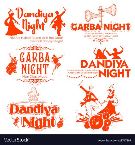 Garba Night Poster, Garba Poster, Garba Images, Dance Event Poster, Navratri Banner, Illustration Of Couple, Dandiya Night, Garba Night, Umbrella Decorations