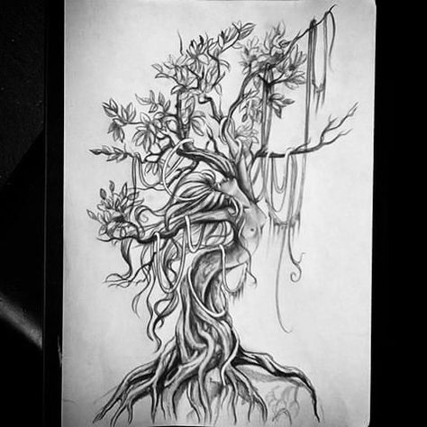 Woman Tree Tattoo, Woman Tree, Tat Inspiration, Mother Nature Tattoos, Goddess Tattoo, Tree Tattoo Designs, Vine Tattoos, Spooky Tattoos, Tree Of Life Tattoo