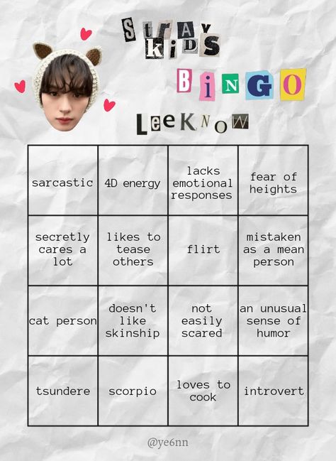 Stray Kids Bingo, Kpop Bingo, Homeless Kids, Kinnie Bingo, Bingo Template, I M Bored, Lee Minho, Cat Person, Homeless Children