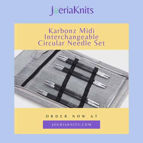 Our Karbonz Midi Interchangeable Circular Needle Set is the ultimate tool for serious knitters. These robust needles combine the lightness of carbon fibre with the precision of finely pointed tips, making them perfect for any knitting project. 🖤🔄

https://tinyurl.com/mt59w4h8


#karbonzneedles #interchangeableneedles #circularneedles #knittingintheround #joeriaknits #knittingaddicts #knitterspride Circular Needles, Knitting Ideas, Knitting Projects, Knitting