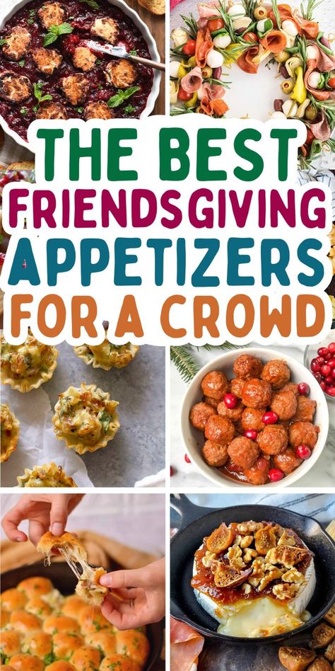 Easy friendsgiving appetizers for a dinner party, work potluck, or happy hour. These friendsgiving finger food ideas, dip recipes, fall appetizers, and snack platters feed a crowd. Friendsgiving Appetizers Easy, Fun Food To Make, Friendsgiving Party Food, Friendsgiving Menu Ideas, Appetizers For Thanksgiving, Friendsgiving Recipes Appetizers, Friendsgiving Appetizers, Friendsgiving Food Ideas, Friendsgiving Menu