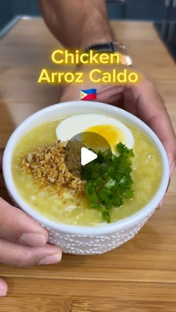 Erik DiMarucut on Instagram: "Sharing how I make 🇵🇭 Chicken Arroz Caldo..

The youngest kid is feeling under the weather so I made Arroz Caldo. Very easy, super quick to make. I pre boiled pork belly, pigs intestines and fry them to crispy. Fried some tofu too. Made some vinegar dipping sauce. You can put the vinegar on tha soup too! Topped with fried garlic, green onions and egg.

Ingredients:
6 cloves garlic - minced 
1 medium onion - chopped 
2 thumb ginger - sliced to strips 
1 lb chicken - sliced 
1/2 glutinous rice 
1/2 Jasmine rice
6 cups chicken broth / water or more depending on your prefered consistency 
1 tsp Saffron 
1 tsp turmeric powder 
2 tbsp fish sauce 
2 tbsp salt depending on your taste 
1 tsp ground pepper 
2 tbsp oil for sauteing 

Instructions:
1. Saute aromatics un Arroz Caldo Recipe Philippines, Boiled Pork Belly, Arroz Caldo Recipe, Vinegar Dipping Sauce, Chicken Arroz Caldo, Caldo Recipe, Pig Intestines, Fried Garlic, Filipino Dish