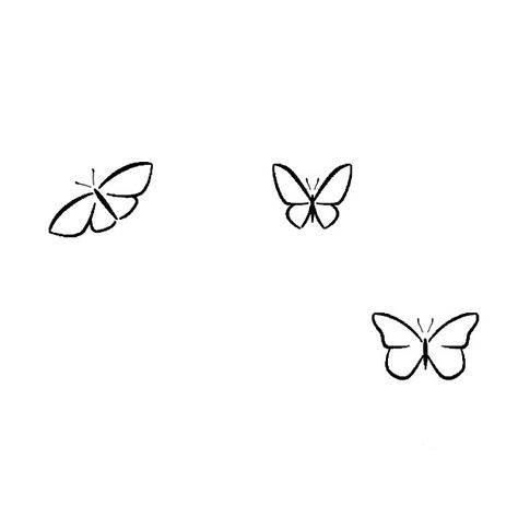 Tattoo Simplistic, Stencil Simple, Tattoo Butterflies, Outline Ideas, Tattoo Dainty, Tattoo Easy, Doodles Aesthetic, Drawing Butterfly, Simple Butterfly Tattoo