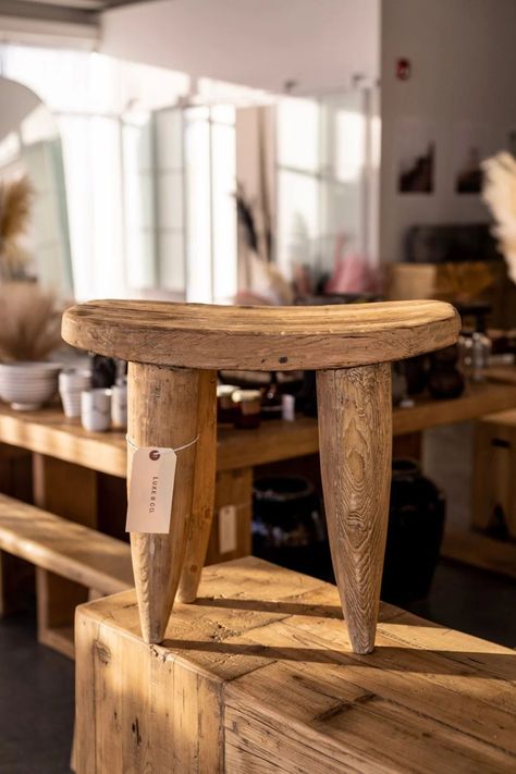 Senufo Stool Bench Natural Elm … curated on LTK Elm Wood Furniture, Senufo Stool, Elm Furniture, Small Wooden Stool, Bathroom Stool, Small Bench, Chinese Furniture, Living Room Bench, Wooden Stools