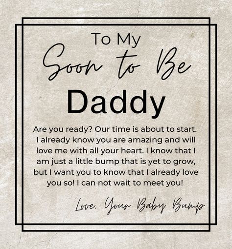 Are you looking for the perfect gift idea for a soon-to-be dad? Celebrate his step into parenthood with our unique openwork watch that includes a unique LED watch box and a sentimental message from the baby bump. THE HEARTFELT MESSAGE FOR THE EXPECTING DAD READS: 📝 To My Soon To Be Daddy, (From Baby Bump)Are you ready? Our time is about to start. I already know you are amazing and will love me with all your heart. I know that I am just a little bump that is yet to grow, but I want you to know t Letter To Dad From Unborn Baby, Baby Announcement To Daddy To Be, Soon To Be Dad Gifts, All I Want For Christmas Is You, Dad To Be Gift Ideas, Baby Bump Quotes, Step Dad Quotes, Pregnancy Announcement Photoshoot, Waiting For Christmas