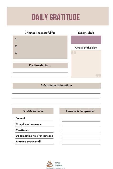 A daily gratitude worksheet Gratitude Worksheet For Adults, Gratitude Worksheet, Gratitude Diary, Compliment Someone, Bullet Journal Ideas Templates, Gratitude Affirmations, Writing Therapy, Agenda Planner, Get My Life Together