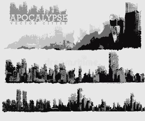 Apocalyptic city illustration. A vector illustration of apocalyptic cities , #AD, #illustration, #city, #Apocalyptic, #cities, #apocalyptic #ad Cities Illustration, Apocalyptic City, Post Apocalyptic City, Meaningful Paintings, Environment Sketch, Ruined City, City Vector, Building Illustration, City Background