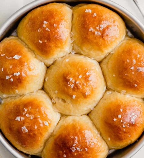 These Japanese Milk Bread Rolls are light, tender and so delicious! Golden brown on the outside and creamy white on the inside, these classic rolls get a healthy-ish upgrade with the addition of white whole-wheat flour and less sugar. The key—use high quality milk! Japanese Milk Bread Rolls, Milk Rolls, Milk Bread Rolls, Milk Buns, Hokkaido Milk Bread, Japanese Milk Bread, Milk Bun, Japanese Bread, Bread Rolls Recipe