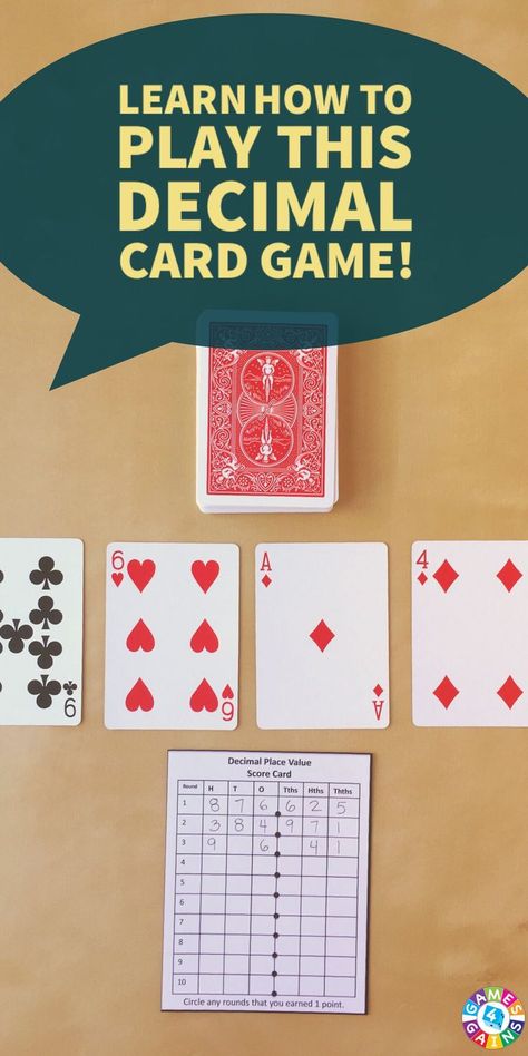 This FUN decimal place value card game requires students to apply higher level thinking skills in order to win! Decimals 4th Grade, Decimal Activities, Division Anchor Chart, Decimal Division, Place Value Cards, Teaching Decimals, Decimal Place Value, Place Value With Decimals, Math Card Games