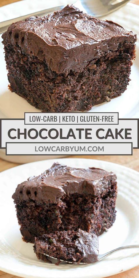 Keto Cake Recipes, Low Carb Chocolate Cake, Chocolate Zucchini Cake, Keto Chocolate Cake, Gluten Free Chocolate Cake, Postre Keto, Keto Friendly Desserts, Shredded Zucchini, Keto Cake