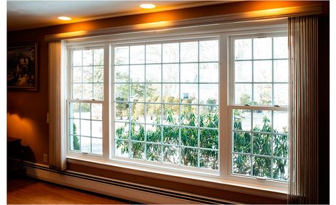 Picture Windows Living Room, Craftsman Windows, Family Room Windows, Update Kitchen, Window Remodel, Airbnb Ideas, Transom Window, Storm Doors, Picture Window