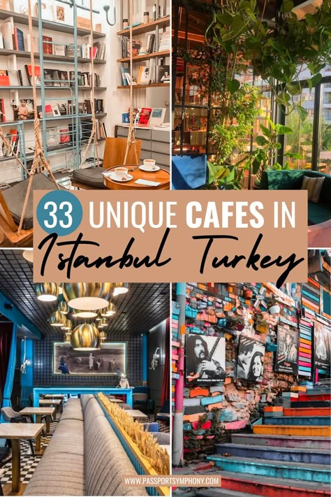 A post about best looking and unique cafes in Istanbul, Turkey. Istanbul Market, Istanbul Guide, Istanbul Restaurants, Istanbul Travel Guide, Turkey Vacation, Istanbul Turkey Photography, Visit Istanbul, Unique Cafe, Life In The City